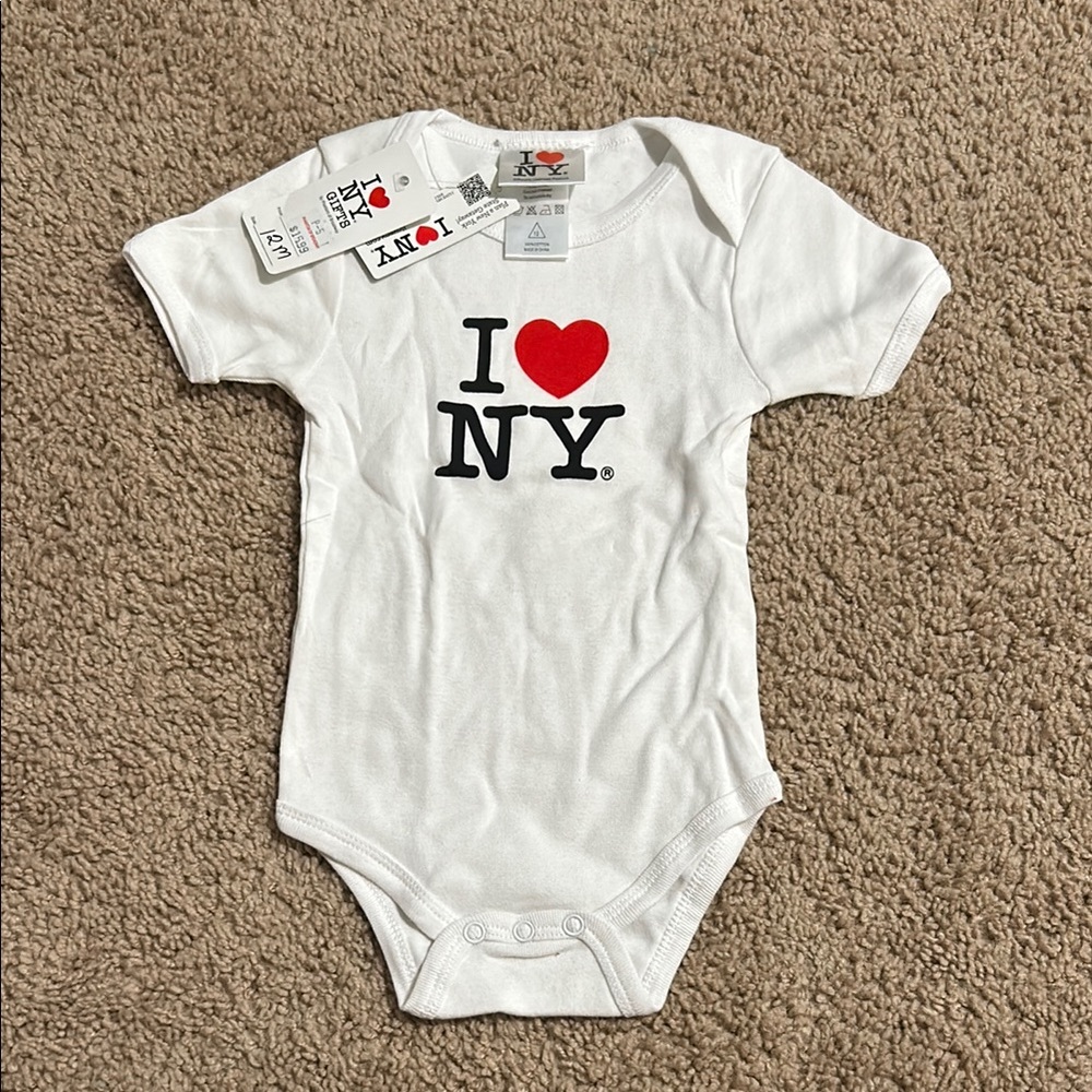 I Love NY White Baby Onesie